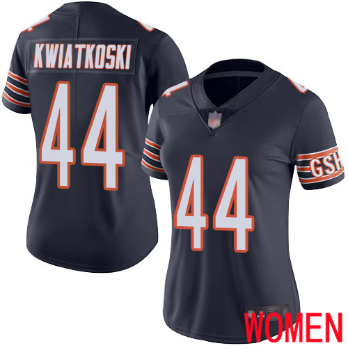 Chicago Bears Limited Navy Blue Women Nick Kwiatkoski Home Jersey NFL Football #44 Vapor Untouchable->chicago bears->NFL Jersey